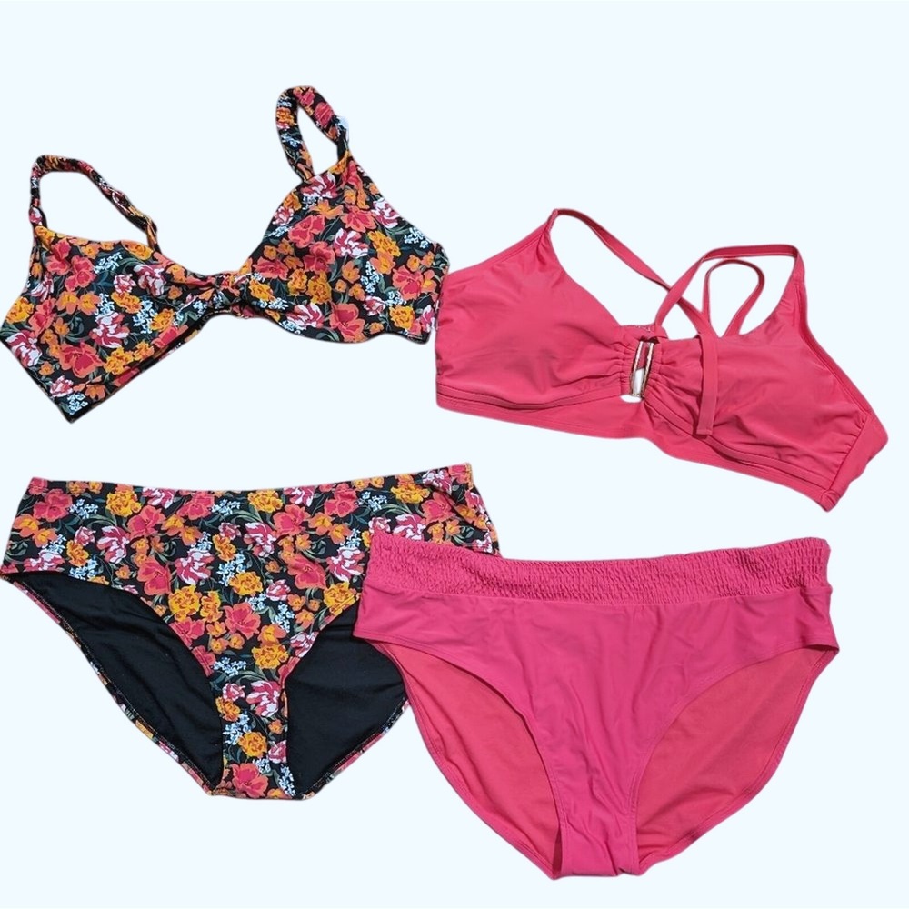 NEW Set of 2 Plus Size 3X 24w 26w Bikini Swim Suit 24 26 Swimsuits NWT